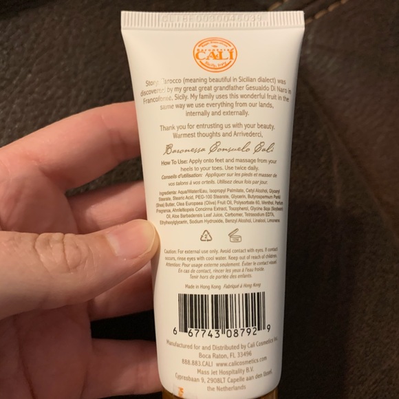 TAROCCO Sicilian Blood Oranges foot cream - Picture 4 of 4